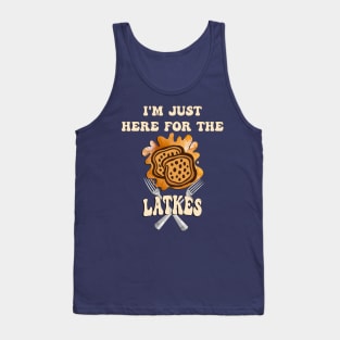 I'm Just Here For The Latkes Funny Hanukkah Tank Top